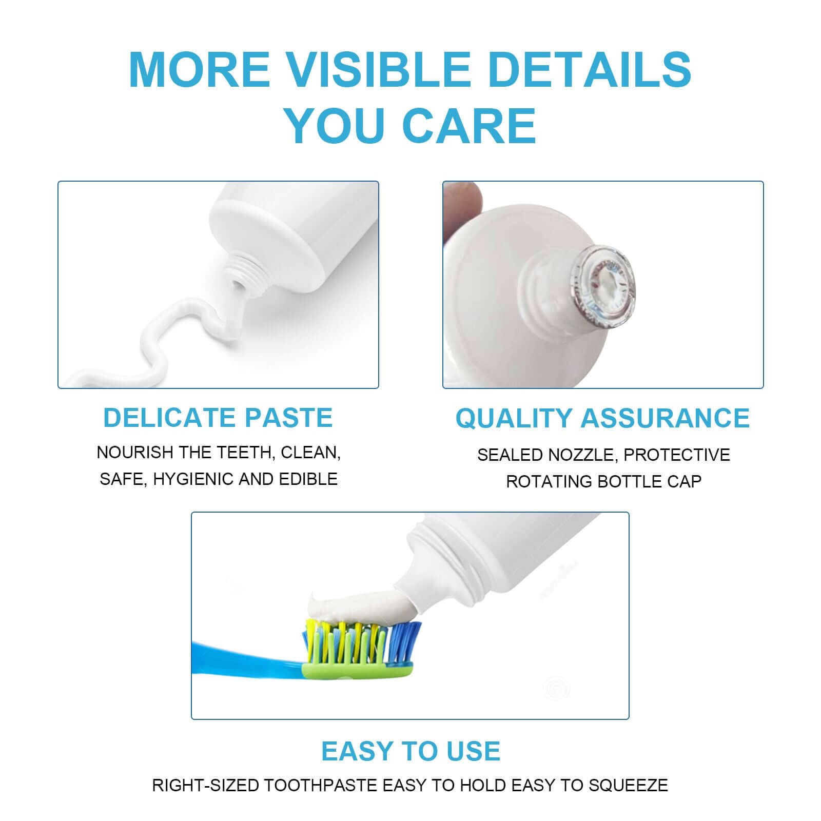 Dog edible toothpaste for oral care and fresh breath with quality assurance and easy-to-use design.