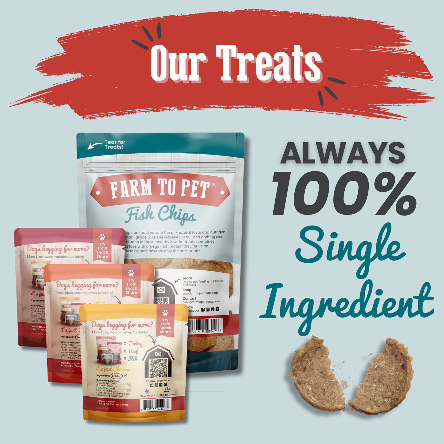 Puppy Packs Snacks Dog Treat Starter Pack Single-Ingredient
