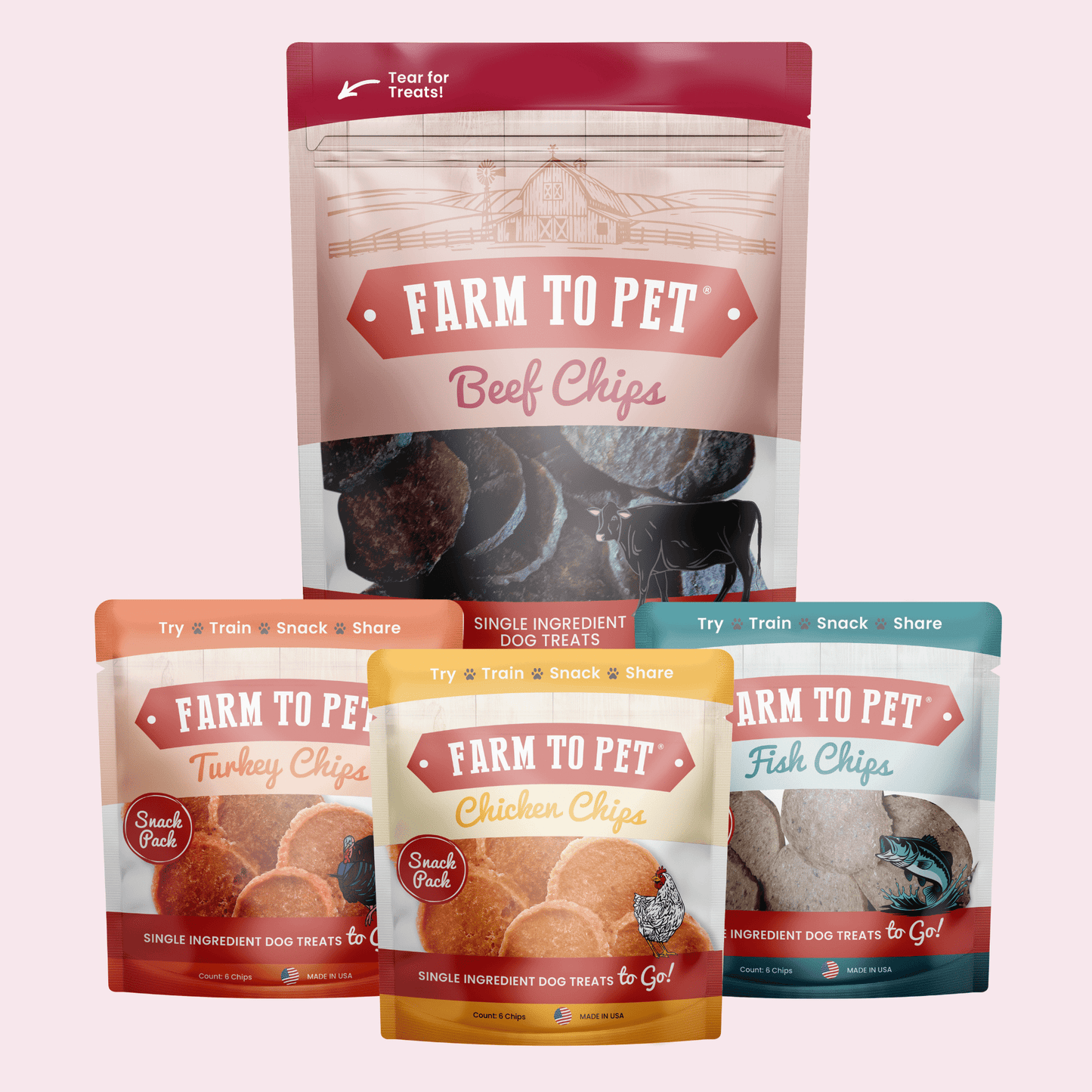 Puppy Packs Snacks Dog Treat Starter Pack Single-Ingredient