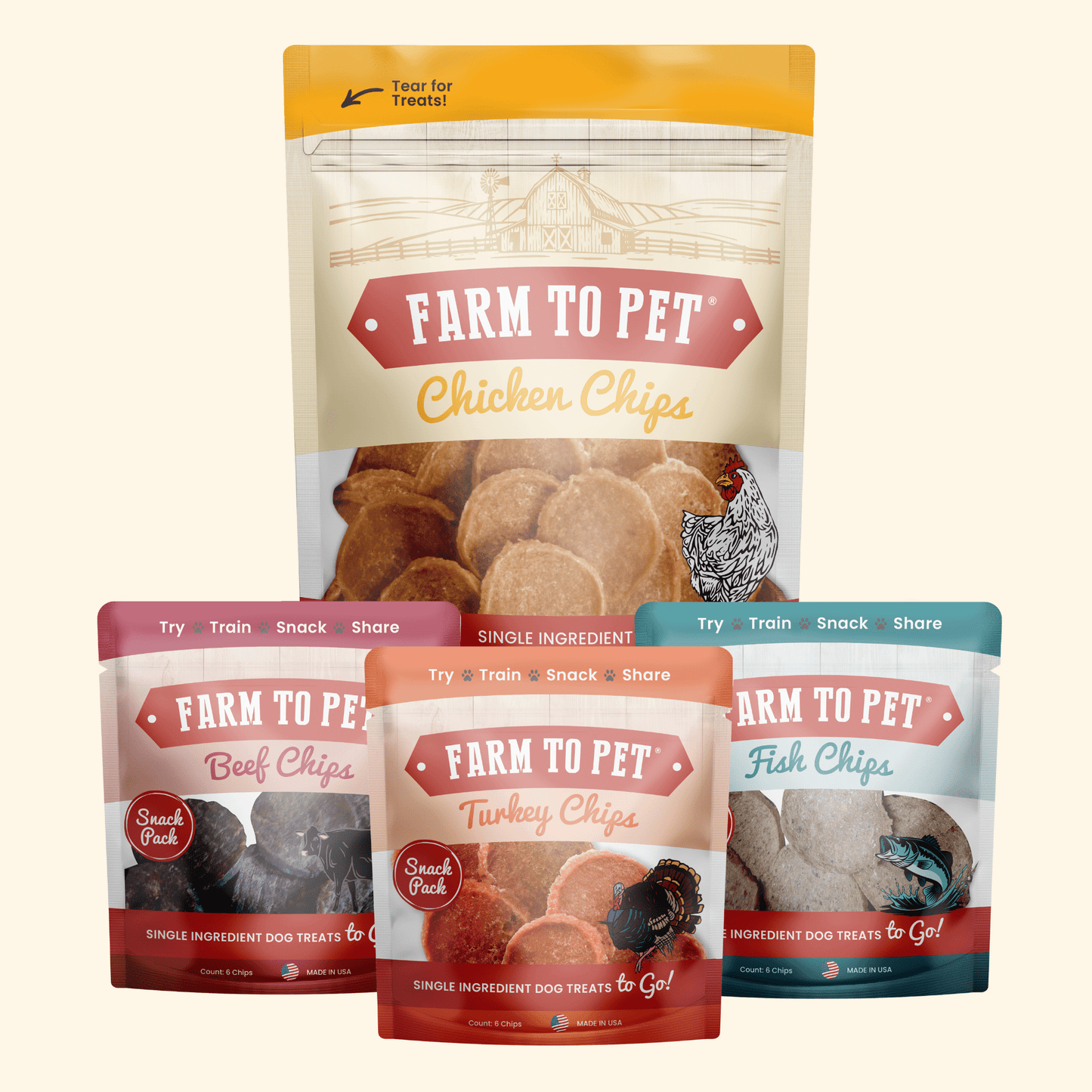 Puppy Packs Snacks Dog Treat Starter Pack Single-Ingredient