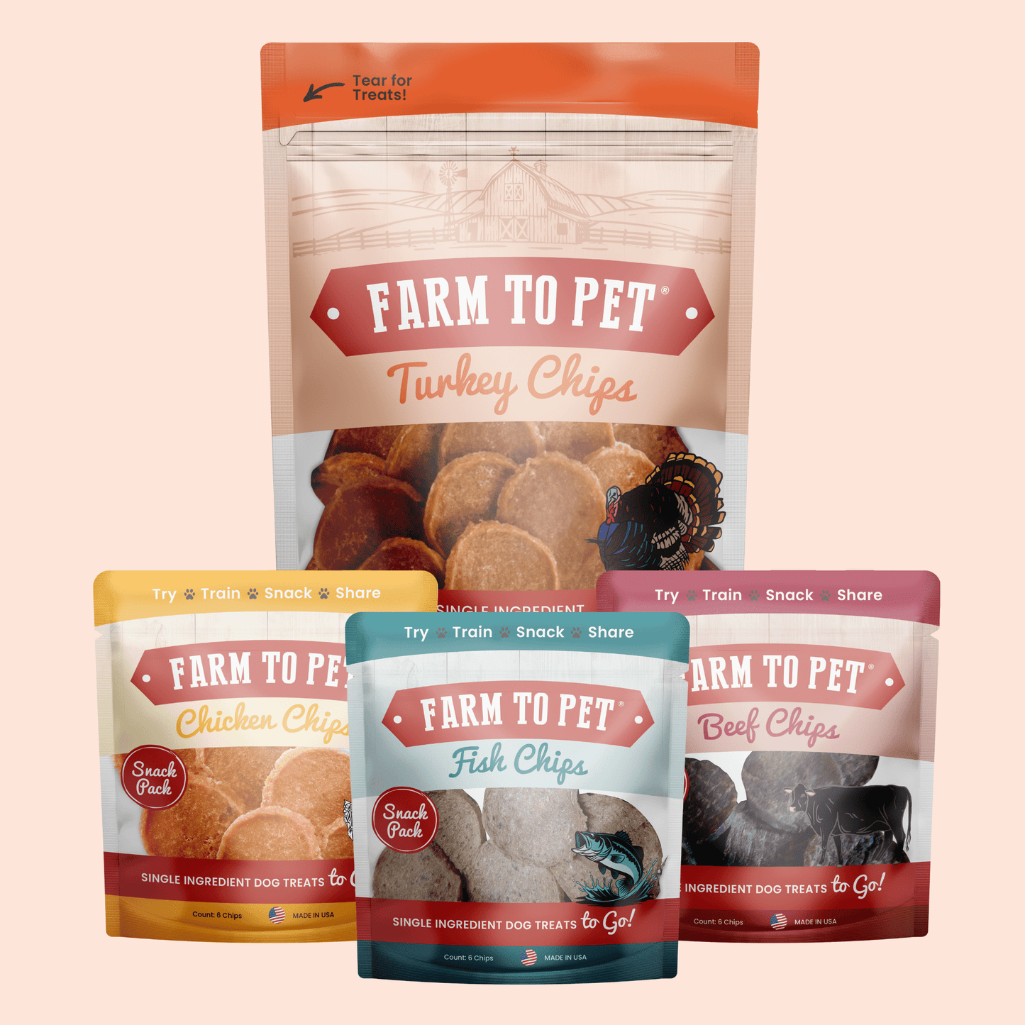 Puppy Packs Snacks Dog Treat Starter Pack Single-Ingredient