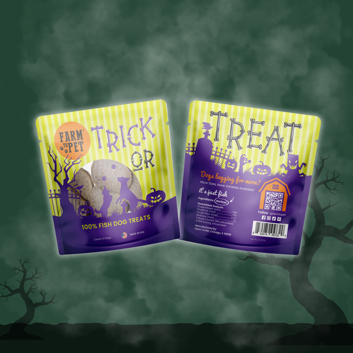 Farm to Pet Halloween Dog Treat Snack Pack Bundle