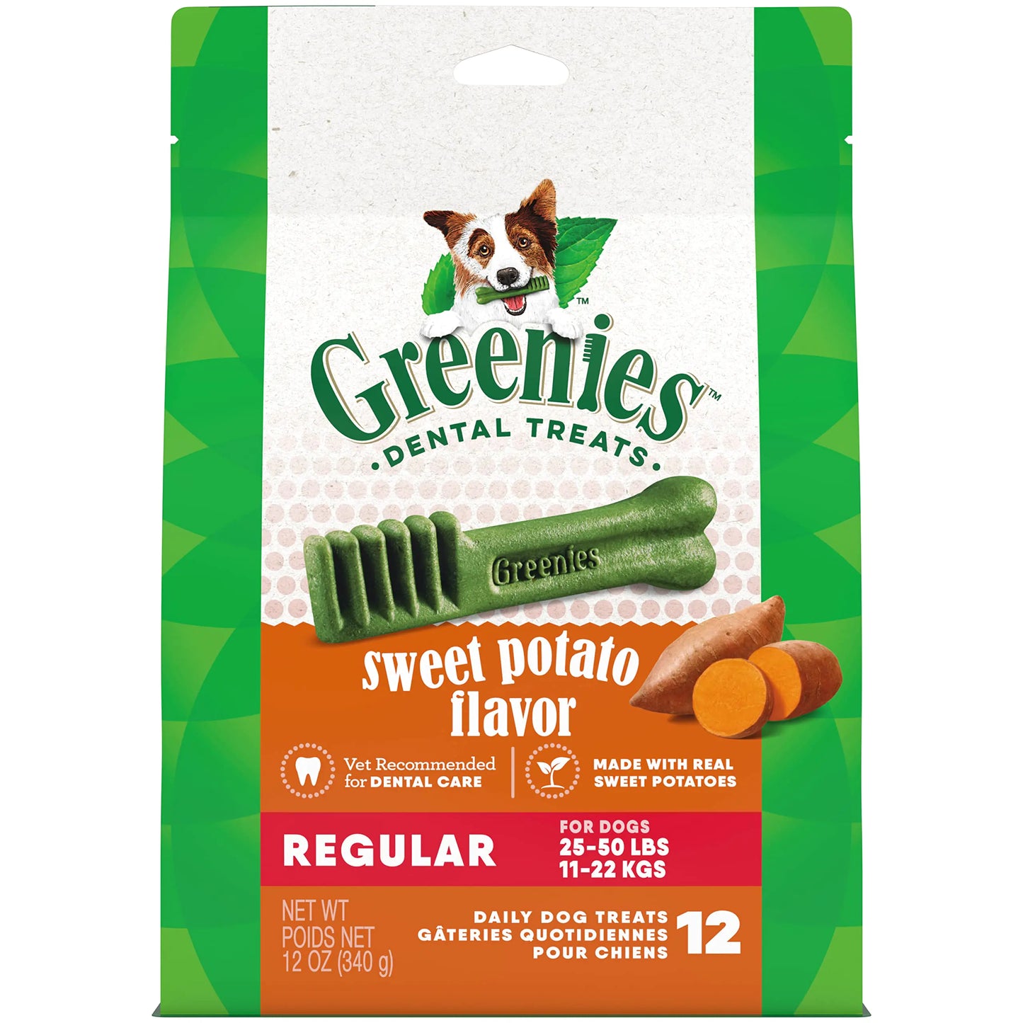 Greenies Sweet Potato Dental Chews for Dogs 12 oz.