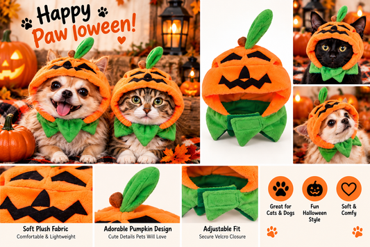 Pumpkin Pet Costume Hat
