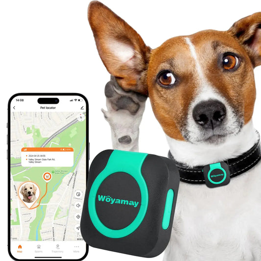 GPS Pet Tracker Small Size Mini with Health Monitor Pet Tracker Works with Any Collar (Android and iOS Universal)
