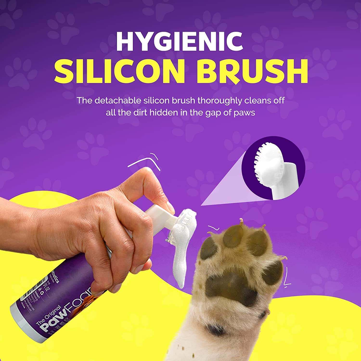 Dog Paw Foam - The Original PawFoam - Hygienic silicon brush for cleaning pet paws.