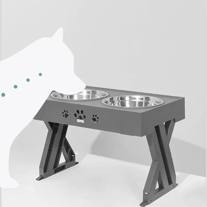 Adjustable Stainless Steel Dog Bowl for Pets