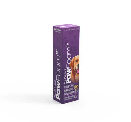 Dog Paw Foam - The Original PawFoam™ packaging, cleans and nourishes dog and cat paws and nails.