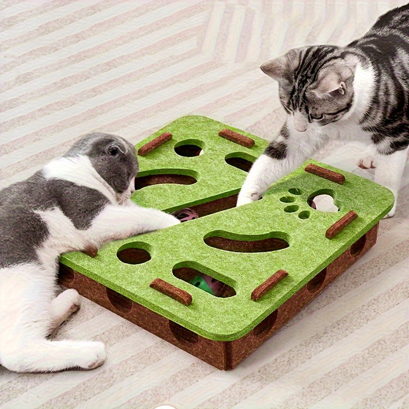 Felt Maze Tunnel Interactive Cat Puzzle Toy
