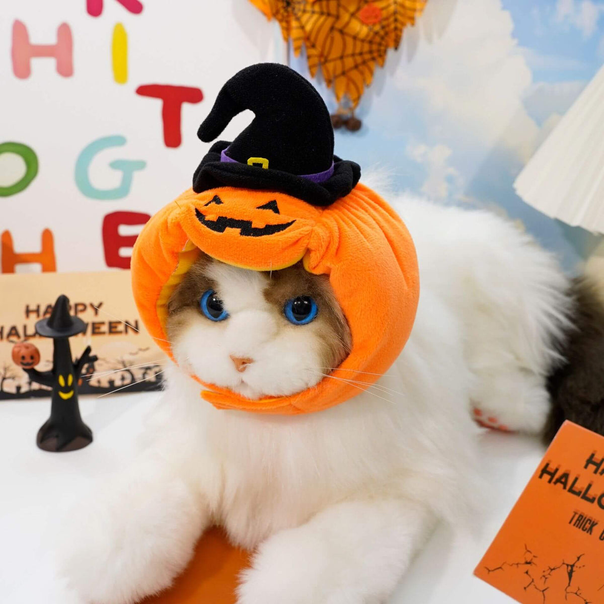 Halloween Pumpkin Pet Costume – Vest, Hat & Set Options