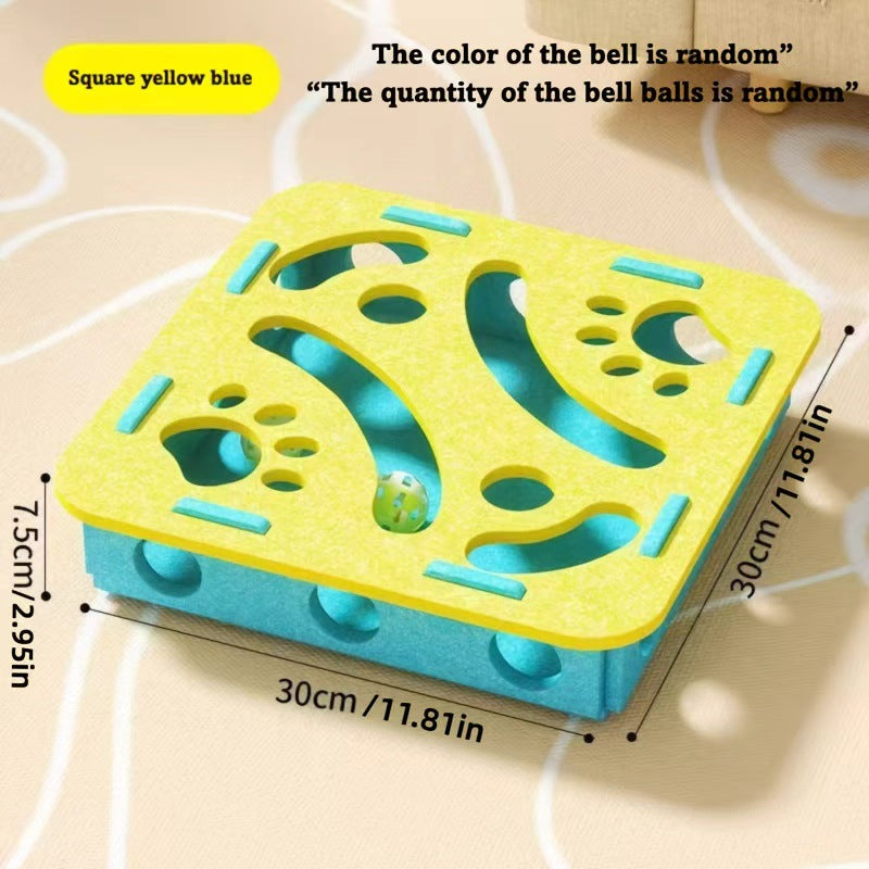 Felt Maze Tunnel Interactive Cat Puzzle Toy