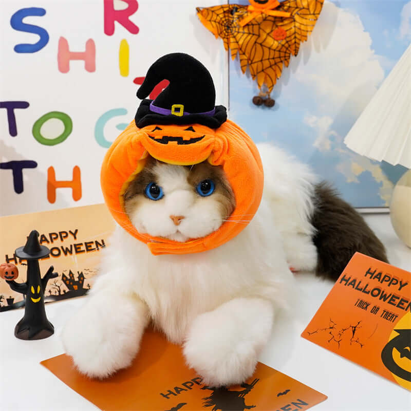Halloween Pumpkin Pet Costume – Vest, Hat & Set Options