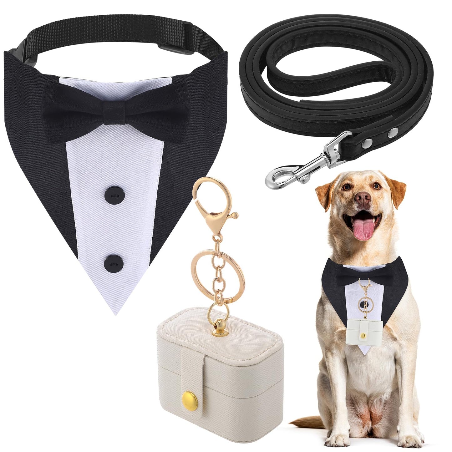 Elegant Dog Wedding Ensemble 3-Piece Set