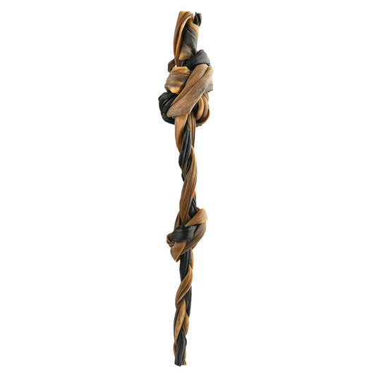Dogginstix Braided Lamb Collagen Double Knot Dog Chew - Natural, Grass-Fed, Low Fat Treat, 15" long.