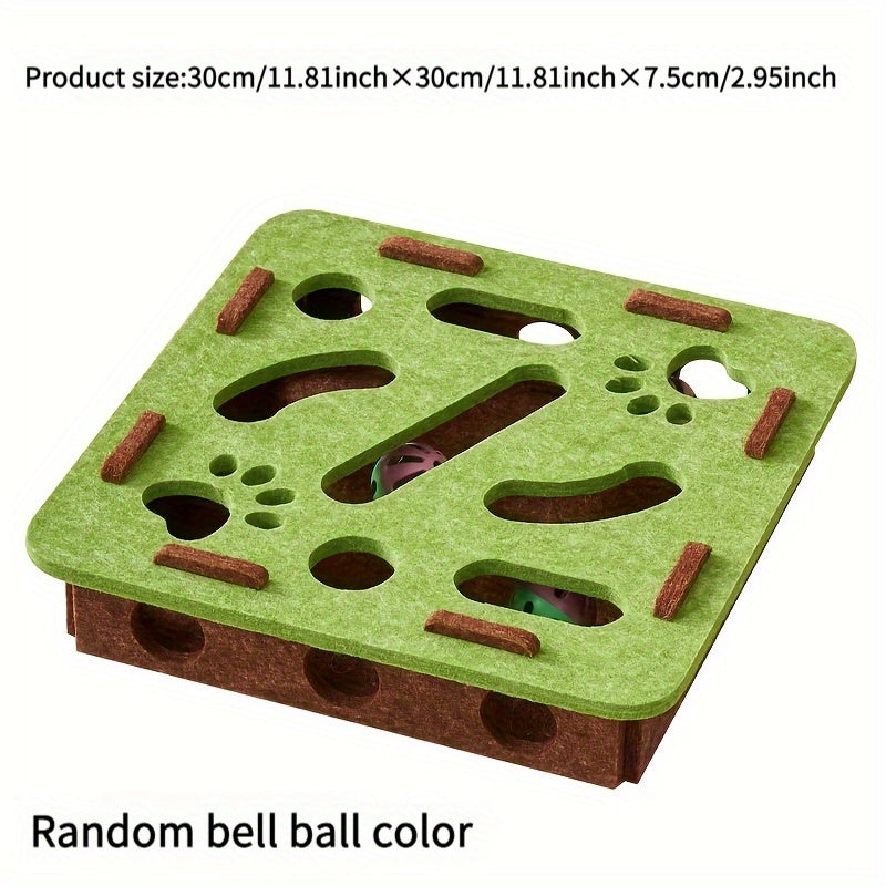 Felt Maze Tunnel Interactive Cat Puzzle Toy