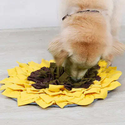 Sunflower Pet Snuffle Mat for Slow Feeding and Training and Fun