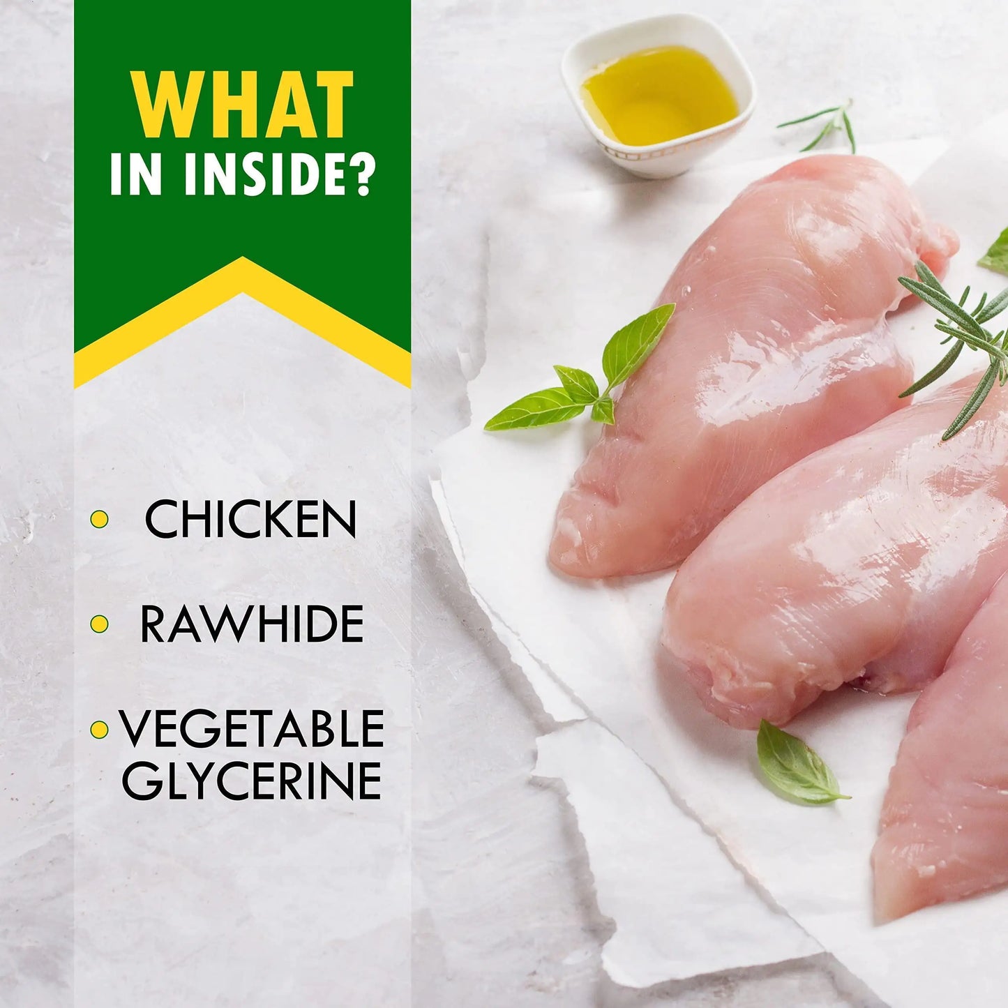 Chicken-Wrapped Rawhide Chew Sticks for Dogs