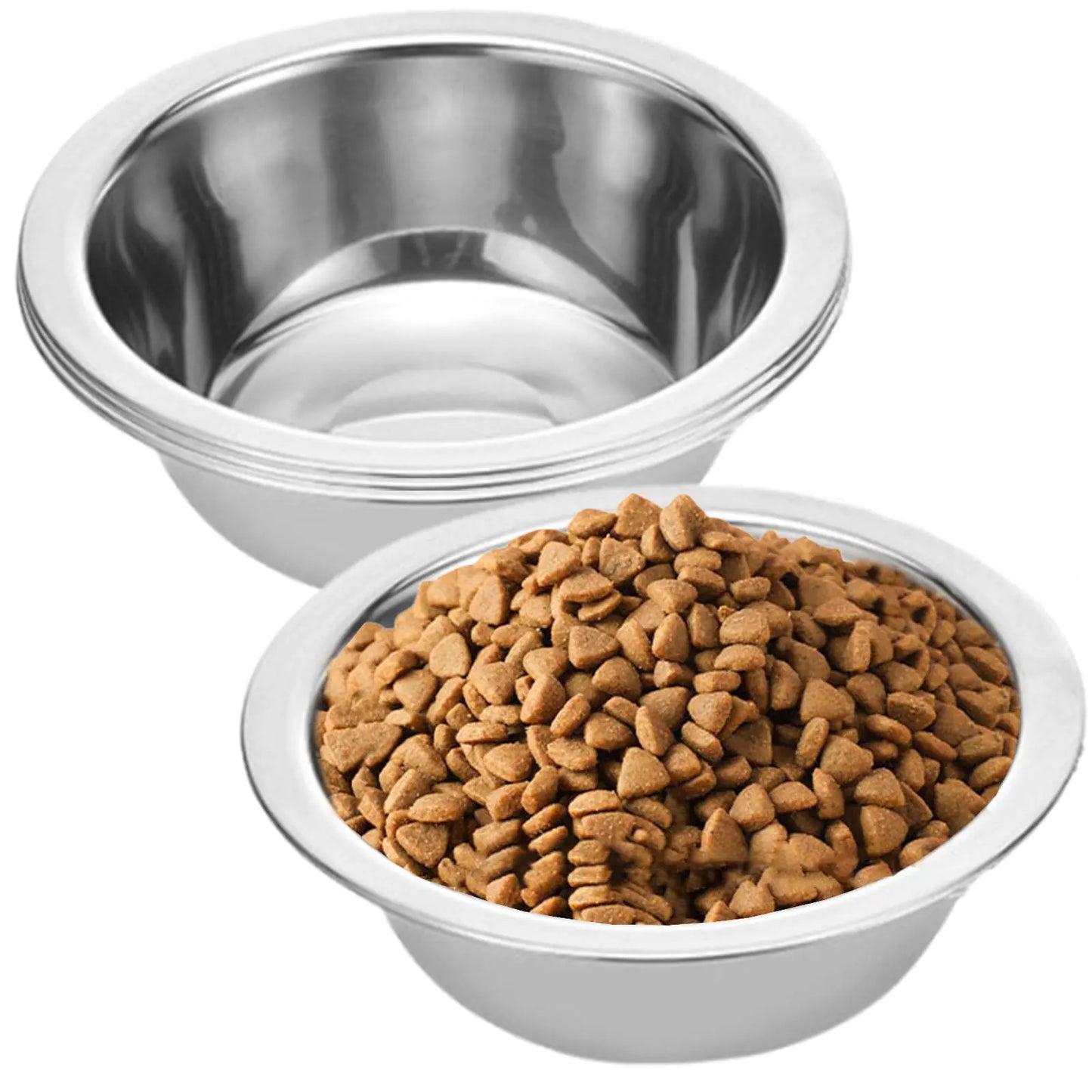 QuadraPet 8" Stainless Steel Dog Bowls 4 pack