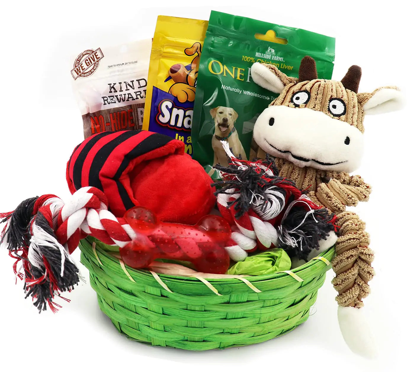 Premium Dog Gift Basket with Treats Toys