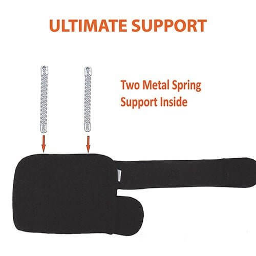 Dog Front Leg Brace Reflective-Metal Spring Inserts for Carpal Support featuring ultimate support with two metal spring inserts.