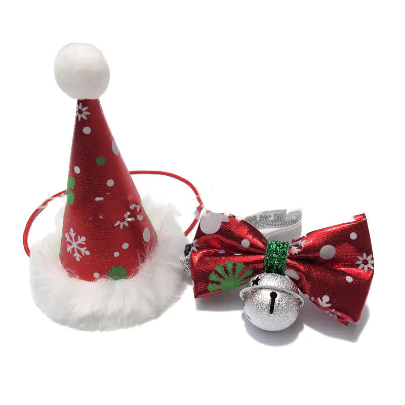 Pet Christmas Hat Set for Holiday Celebrations