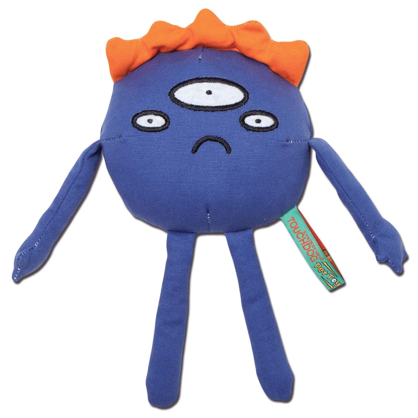 Touchdog Cartoon Alien Monster Plush Dog Toy features a goofy character perfect for dogs to chew and play.