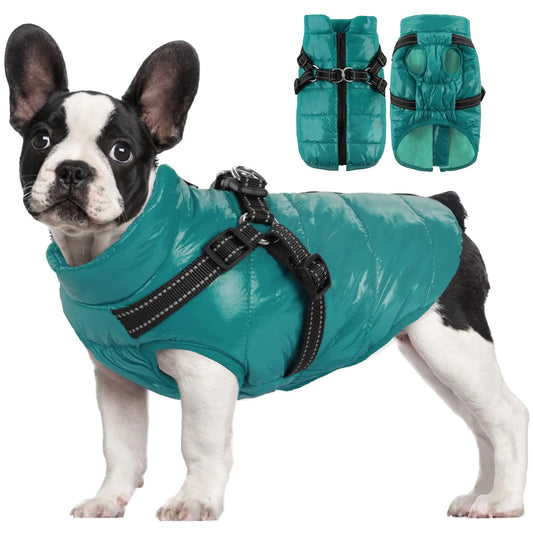 CozyFleece Winter Dog Vest with Built-In Harness