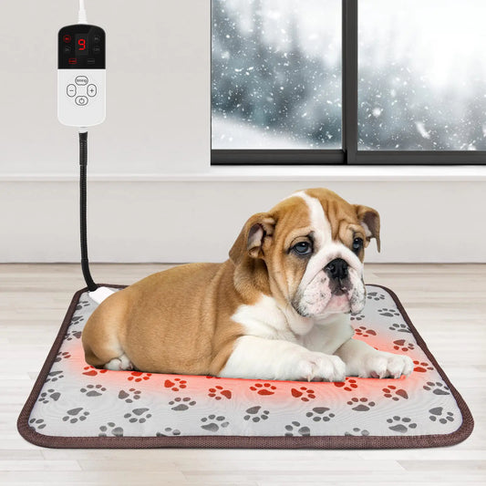 Pet Heating Pad for Dog Cat Heat Mat Indoor Electric Waterproof with Chew Resistant Cord